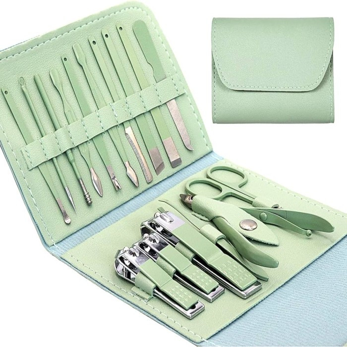 16 pcs Stainless Steel Nail Cutter Clipper Tool Box Set For Personal Care Manicure Set.