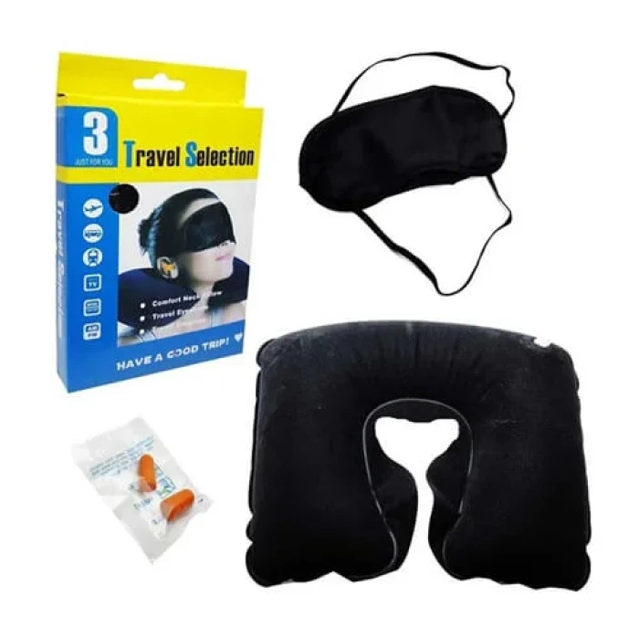 3 In 1 Travel Neck Pillow Set