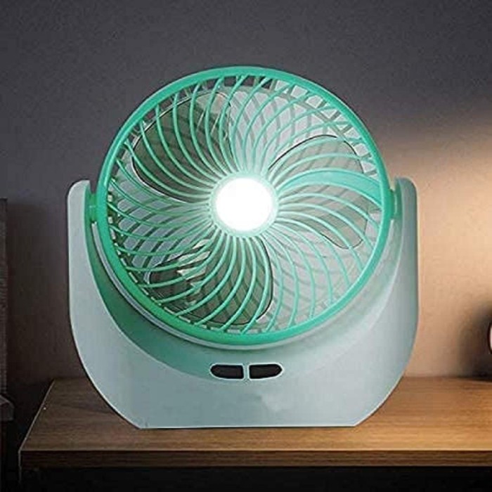 Lithium Rechargeable Mini Table Fan With Led Light