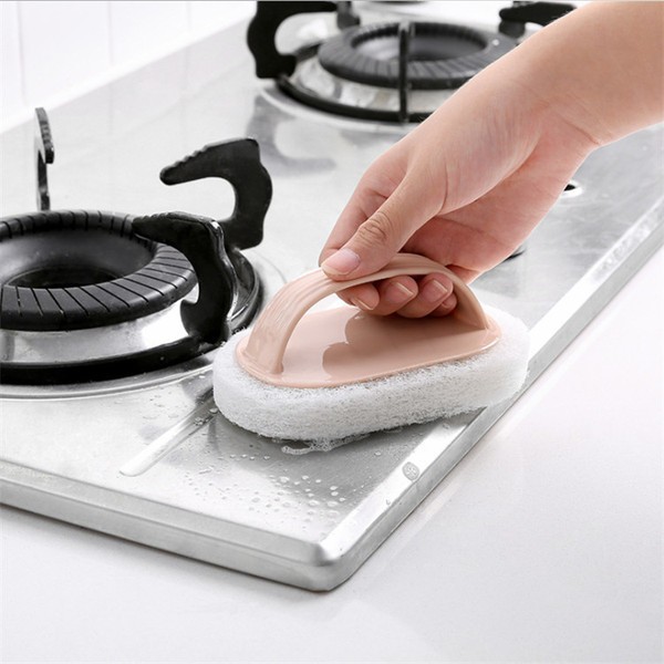 T handle cleaning brush.