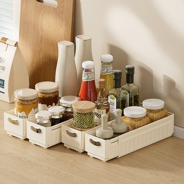 Retractable cabinet storage box