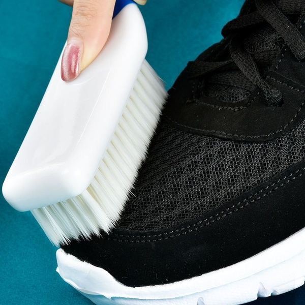Long handle plastic soft bristle shoe brush