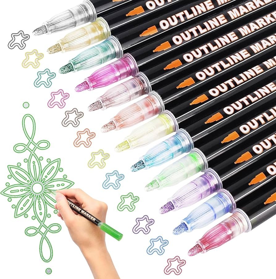 24 Colors Outline Marker